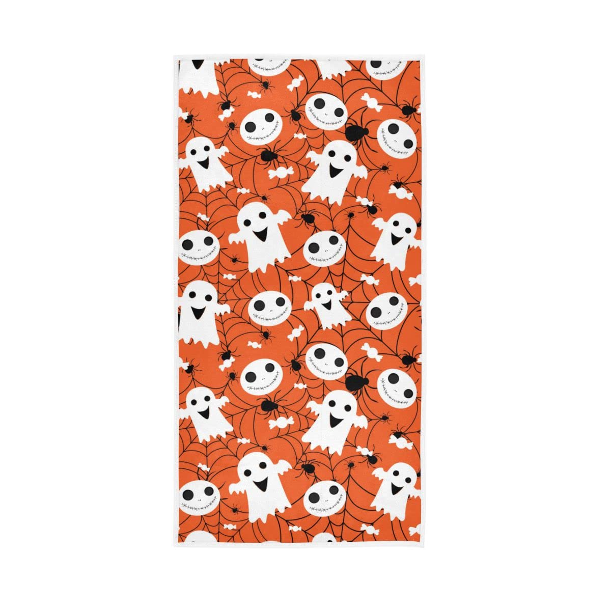 LSRCPD Funny Halloween Style Soft Bath Towel Large Hand Towels Multipurpose for Bathroom Hotel Gym Spa 30"x15"