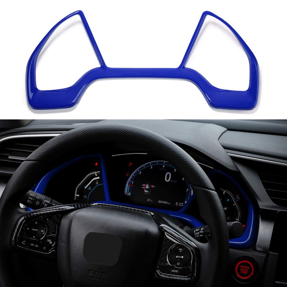 Thenice for 10th Gen Civic Dash Board Instrument Panel Dial Dashboard Trim Cover Frame ABS Decal Interior Moulding Accessories for Honda Civic 2020