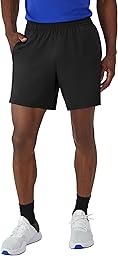 Hanes Mens Moves Performance Shorts, Athletic Moisture-Wicking Shorts with Pockets, 6” Inseam