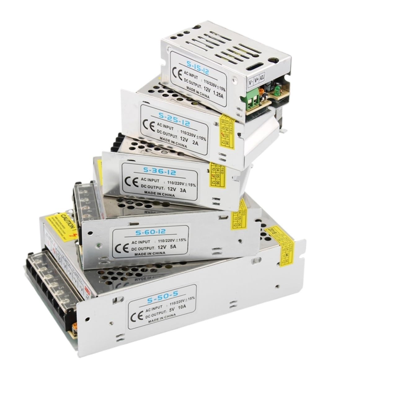 1PCS 5V 12V 24V 36V Transformer Power Supply, 1A 2A 3A 4A 5A 6A 8A 10A 15A 20A 30A 220V to 5V 12V 24V LED Power Converter(2A,DC24V)