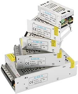 Alimentation LED Transformateur AC/DC - Sortie 5V/12V/24V/36V/48V, Puissance 10W à 600W | Pour Bande LED