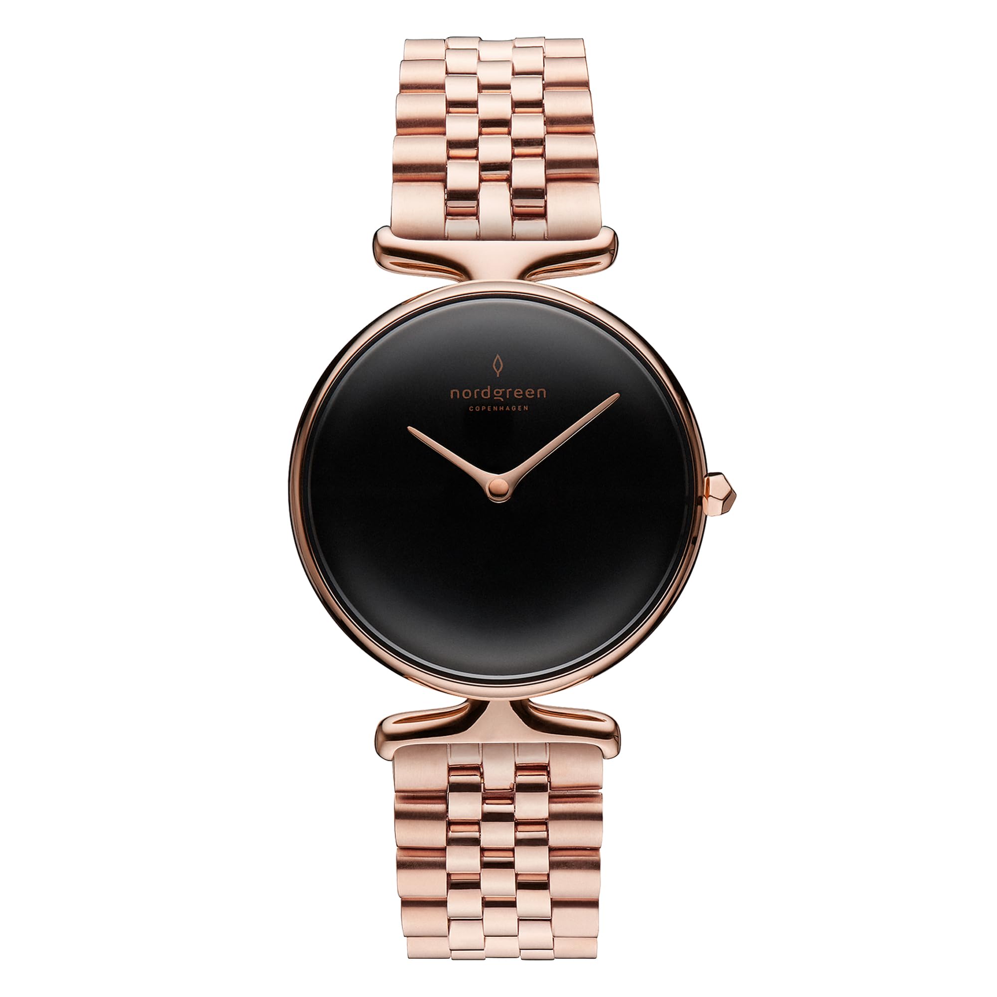 Nordgreen Stainless Steel Un32Rg5Lrobl Unika Analogue Watch For Women, Black Dial, Rose Gold Strap (B0CG9H6L87) Amazon Price History, Amazon Price Tracker
