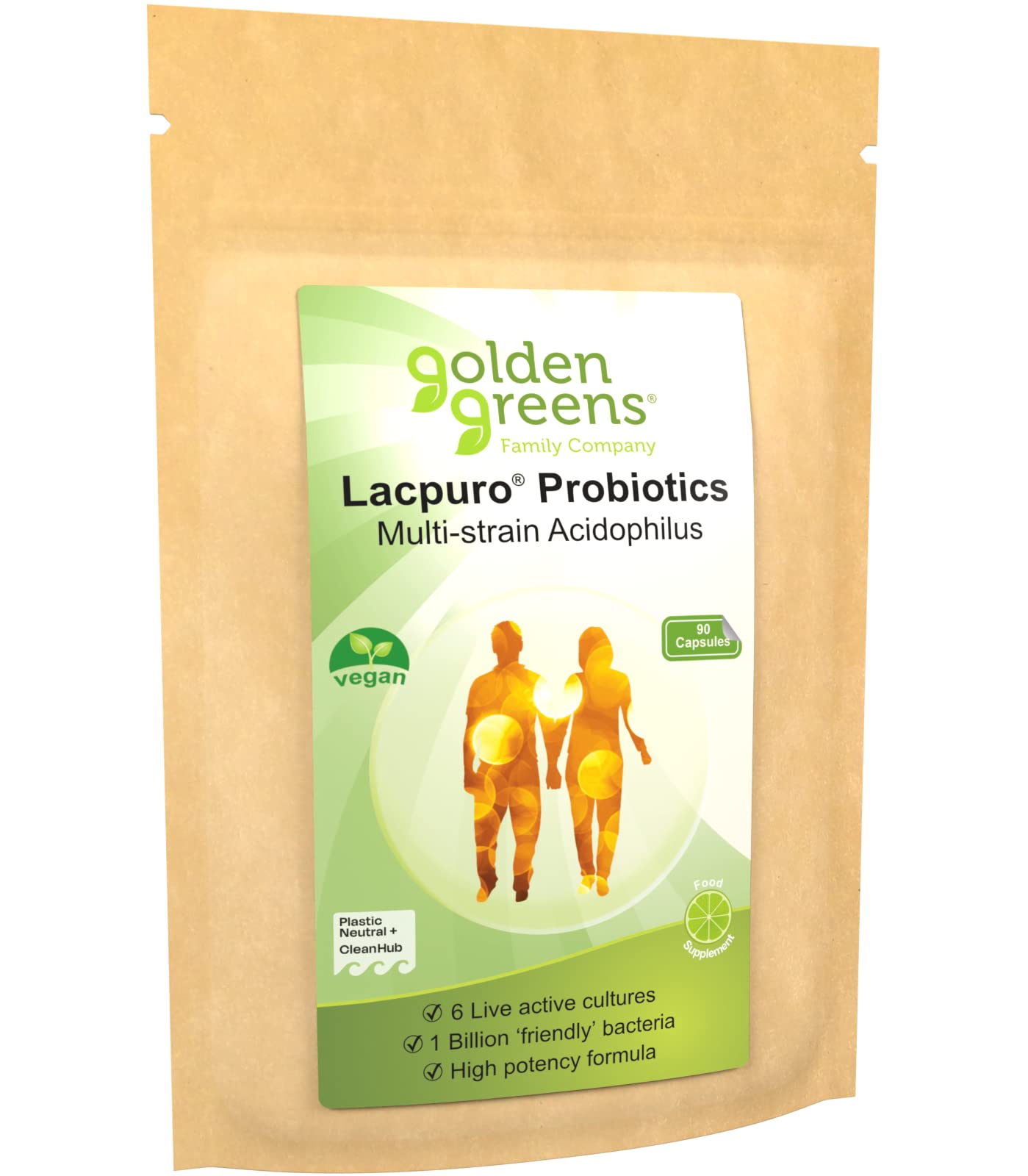 Golden Greens Multi-Strain Acidophilus Probiotic Capsules x 90