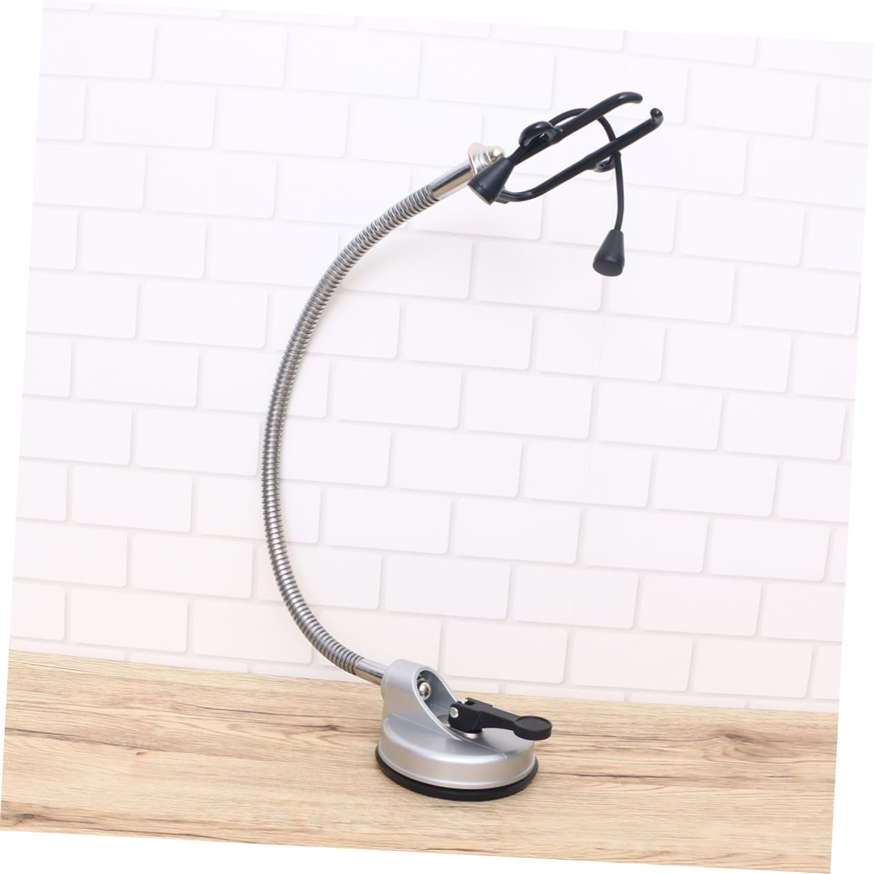 TOPBATHY Supporto per Asciugacapelli da Muro Regolabile in Ferro Argento Ventosa Antiruggine per Bagno e Toilette, Capacità Massima 5kg