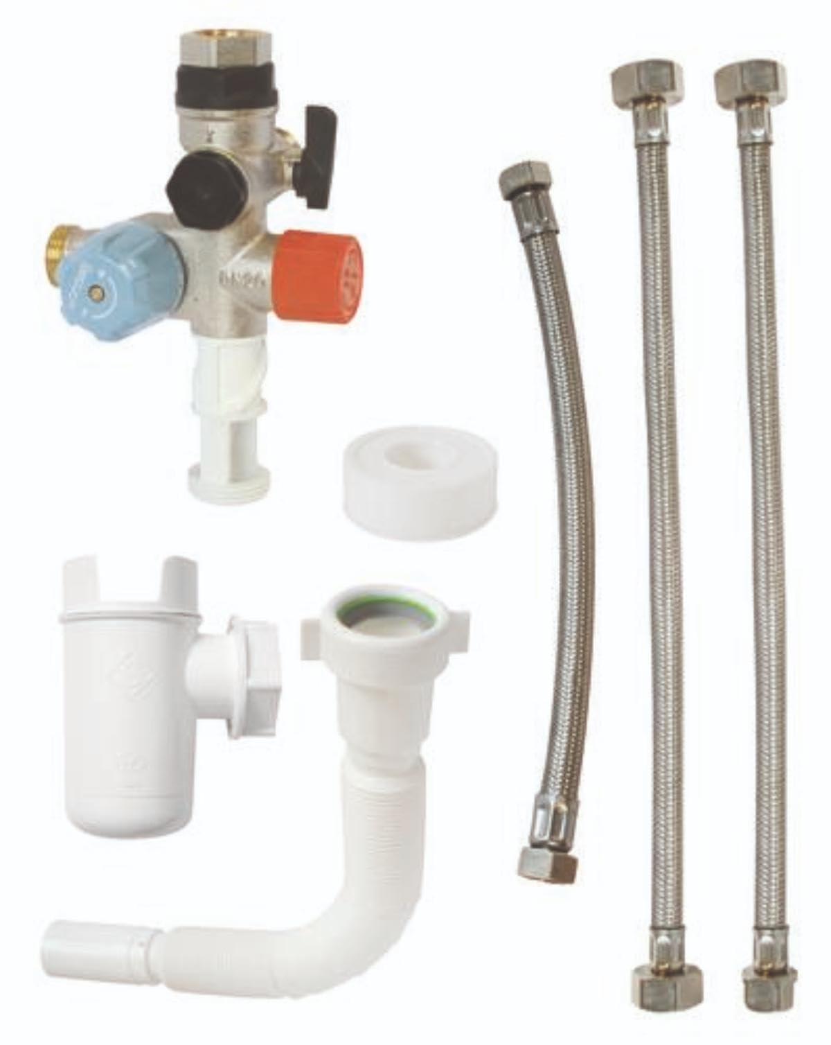 SOMATHERM FOR YOU - Kit Completo di Gruppo Tripla Sicurezza in Acciaio Inox Orientabile per Acqua Aggressiva - Ideale per Installazioni Domestiche e Professionali - Garantendo una Protezione Ottimale