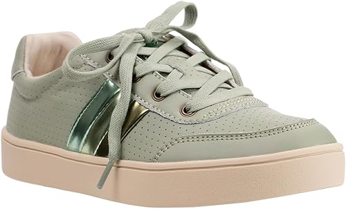 REVITALIGN Women's Belmont Metallic Stripe, Dark Sage, 8