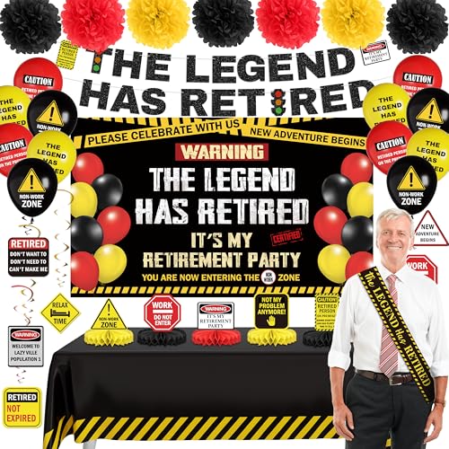 THAWAY Retirement Party Decorations - The Legend Has Retired Kit