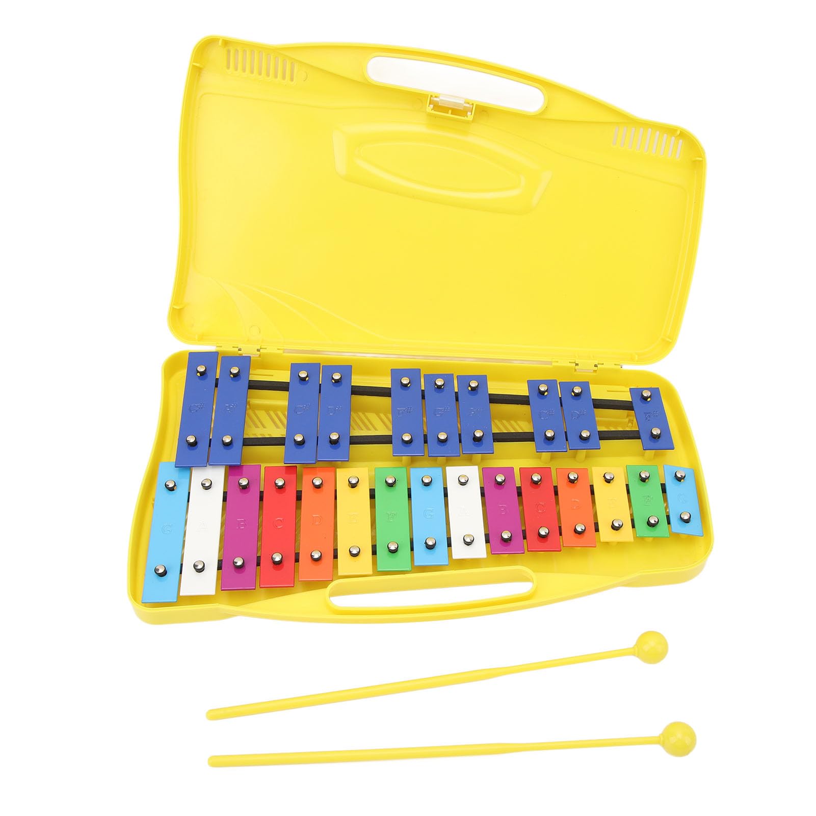 Xilofono per Bambini 25 Note Alluminio, Strumento Musicale Educativo con Scatola Colorata Ideale per Principianti e Scuola Musica Giocattolo Bambino Regalo