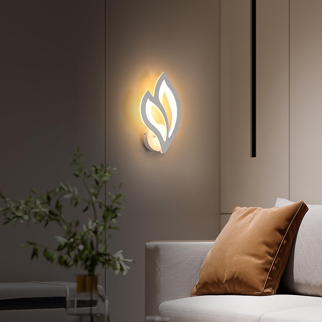 Applique da Parete Interno, 13W 1500LM 3000K Luce Bianco Calda Lampada da Parete a LED a Forma di Fiore in Acrilico, Lampada a Muro Moderna per Corridoio, Camera da Letto, Soggiorno