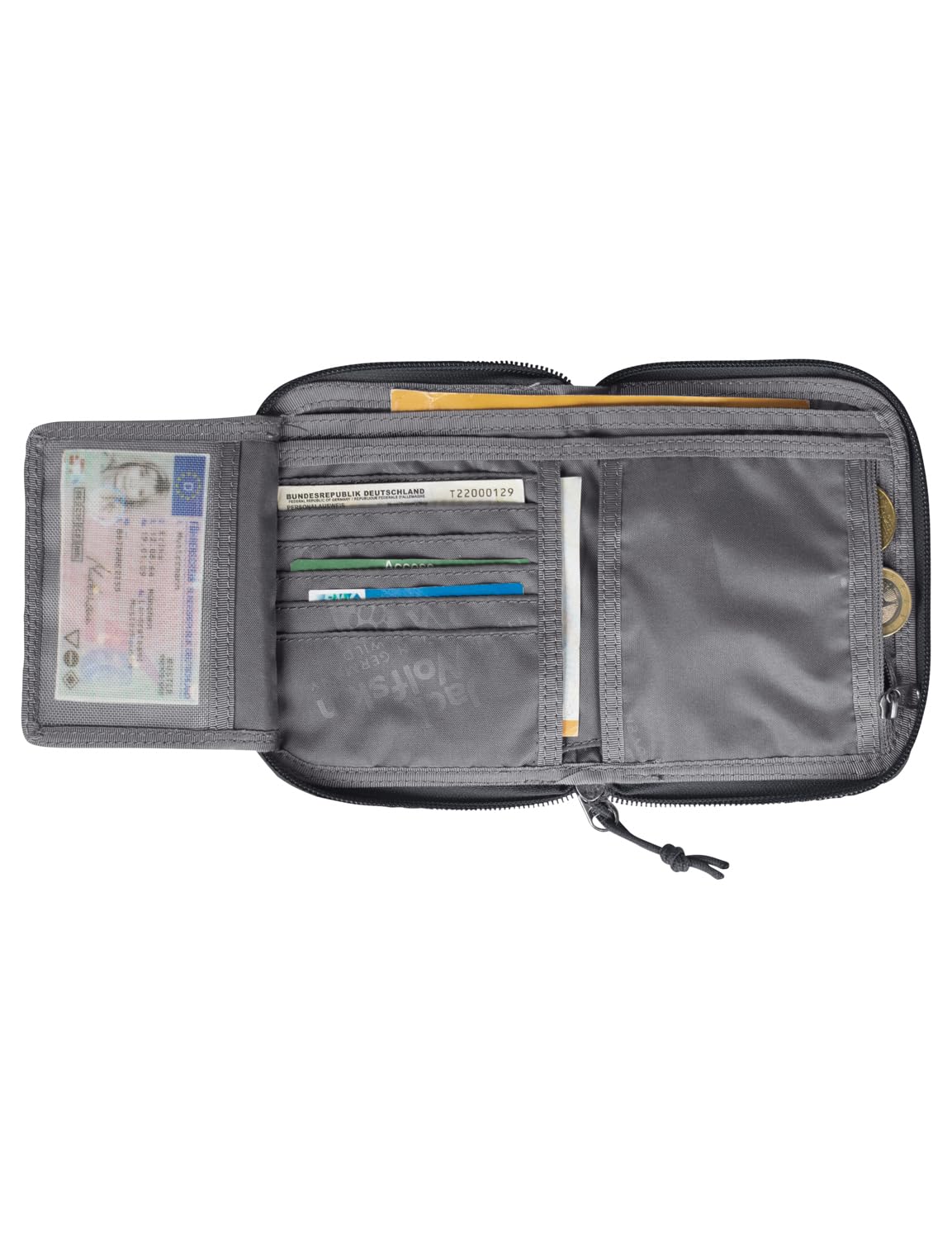 Jack Wolfskin Konya Wallet portfel na akcesoria podróżne, czarny, czarny, jeden rozmiar