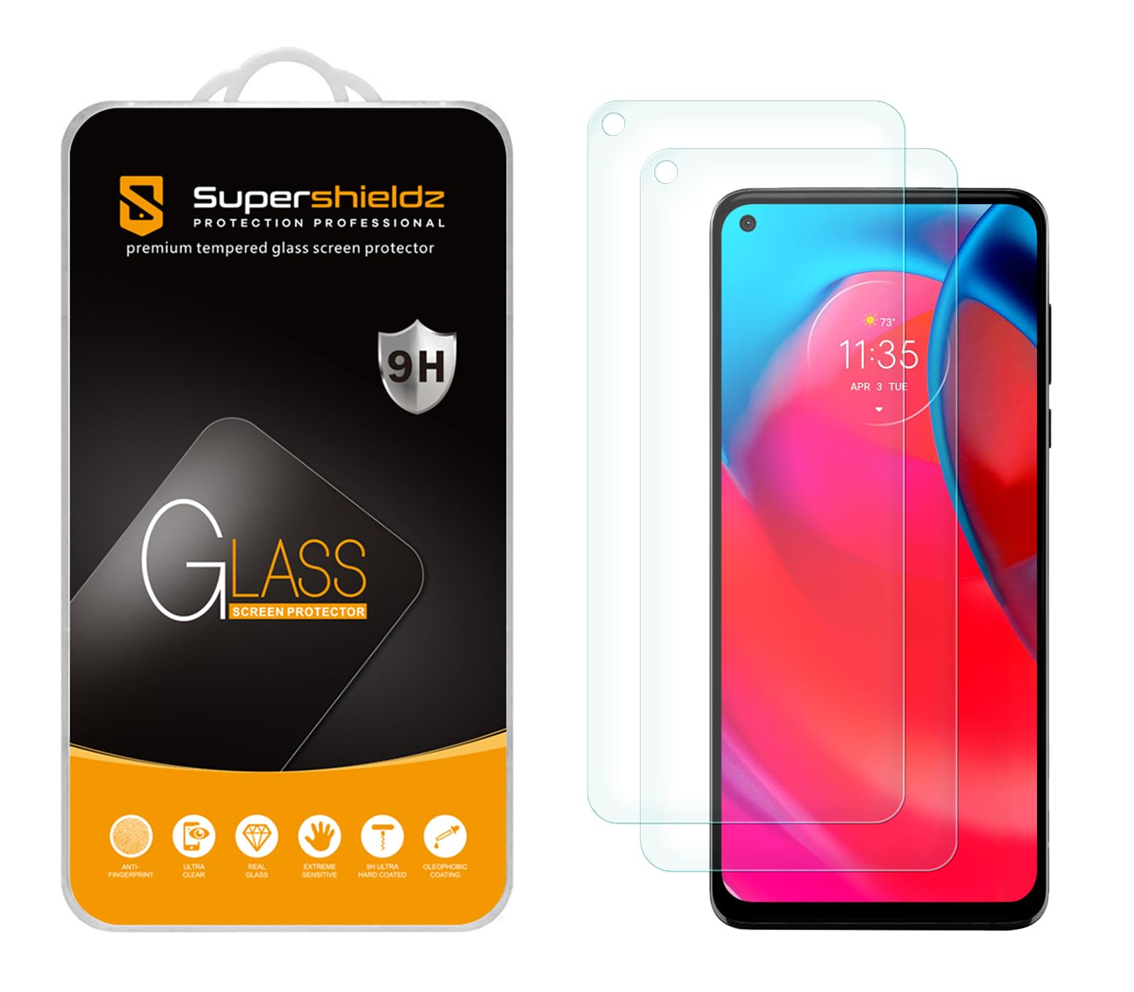 Supershieldz (2 Pack) Designed for Motorola Moto G Stylus 5G [Not Fit for 2022 Model] Tempered Glass Screen Protector, Anti Scratch, Bubble Free