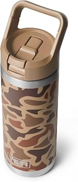 YETI Rambler 530 ml Vacuum Insulated Stainless Steel Bottle with Straw Cap, Wetlands Camo