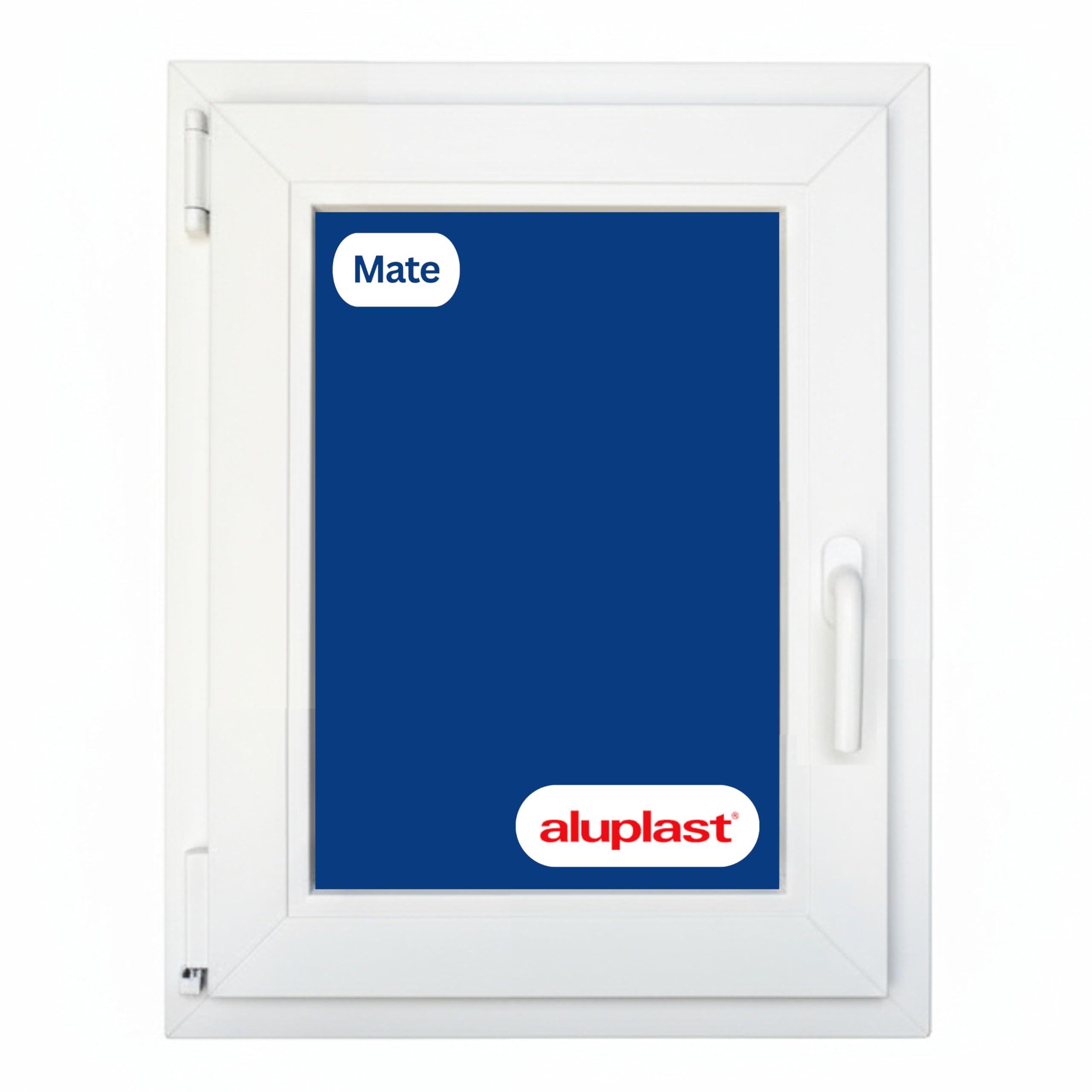 Ventana PVC Reforzada | 500x600 | Oscilobatiente Derecha | Cristal Climalit Mate | Perfil Aluplast | Blanca | No amarillea, Ruido <45db, Aislamiento Térmico | Entrega 24/48h