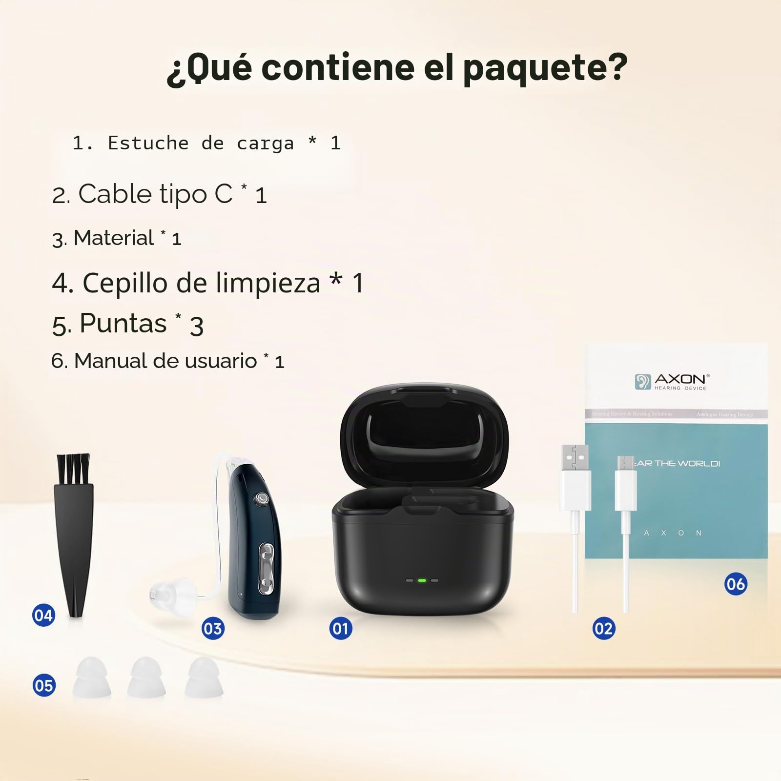 Britzgo Dispositivo de Audio, 16 Canales con Reducción de Ruido, Carga Portátil con Estuche, Tubo Invisible, Pack Doble