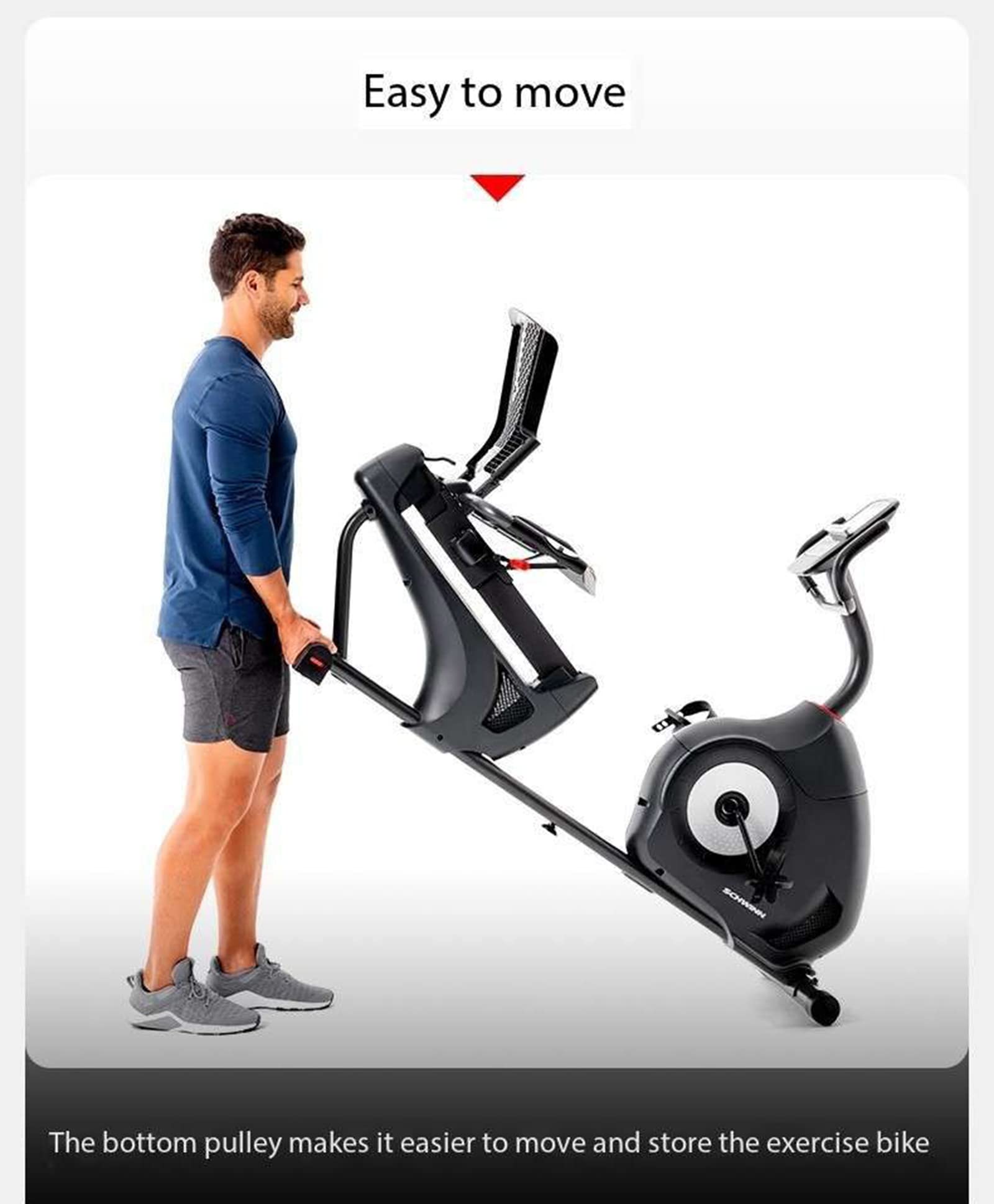Poziomy rower spinningowy, sprzęt do ćwiczeń na rowerze stacjonarnym, ćwiczenia leżące dla seniorów, dorosłych, mężczyzn i kobiet