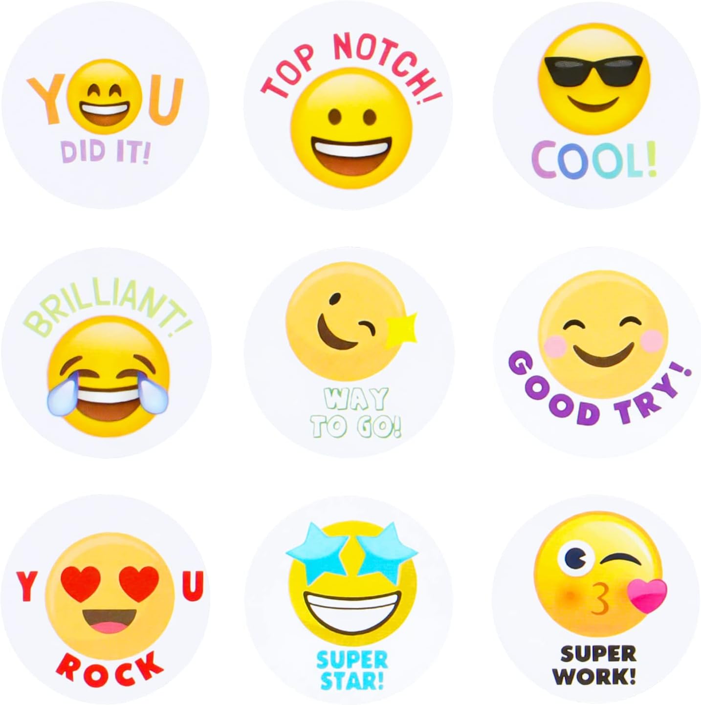 amazon com 1000 pcs funny reward stickers for kids motivational stickers variety praisewords teacher stickers for classroom 1 diameter 2 rolls office products