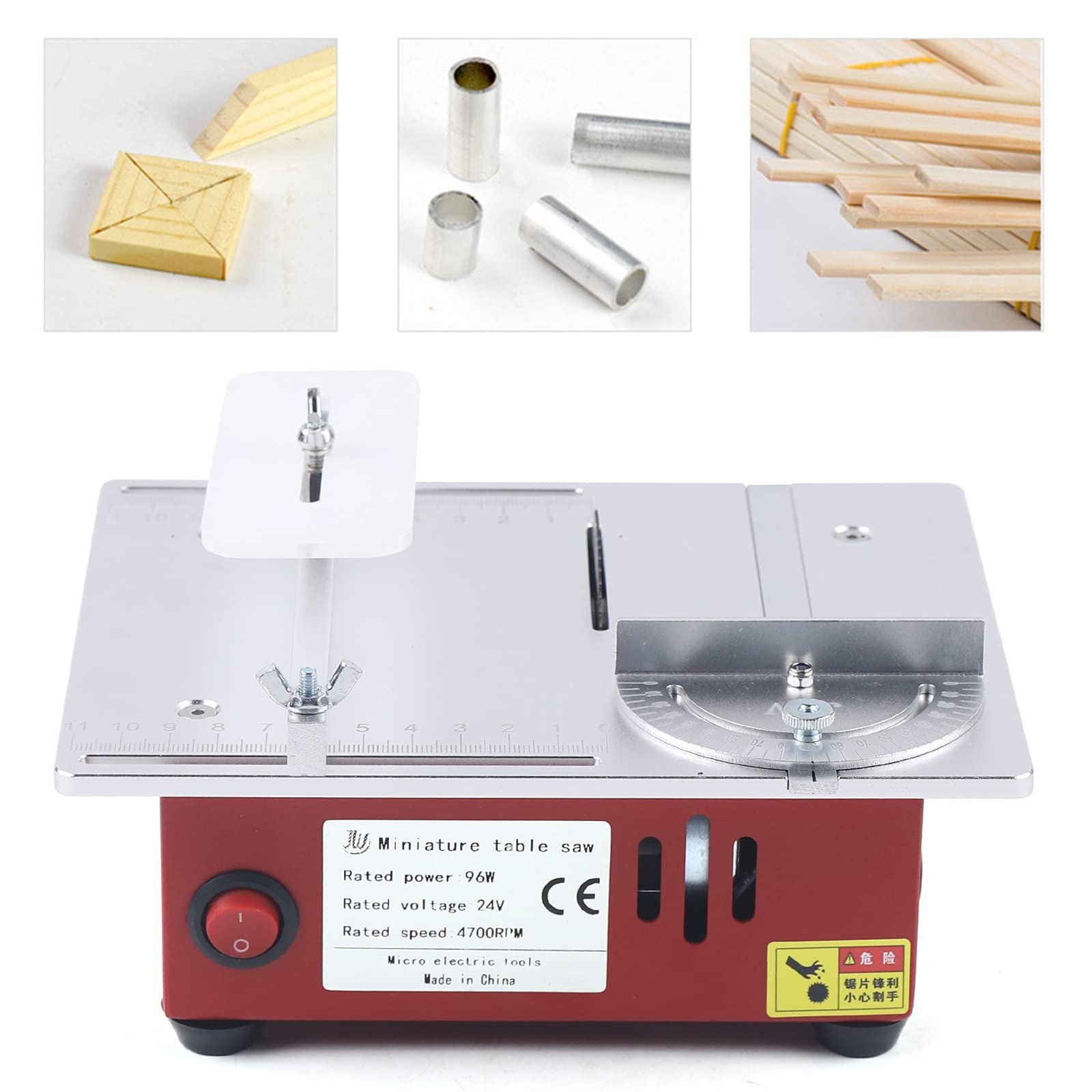 Mini Table Saw,Mini DIY Table Saw Table Woodworking Cutting Machine Acrylic Wood PCB Cutter with Adjustable Speed for Hobby Handmade Wooden Model Crafts Making