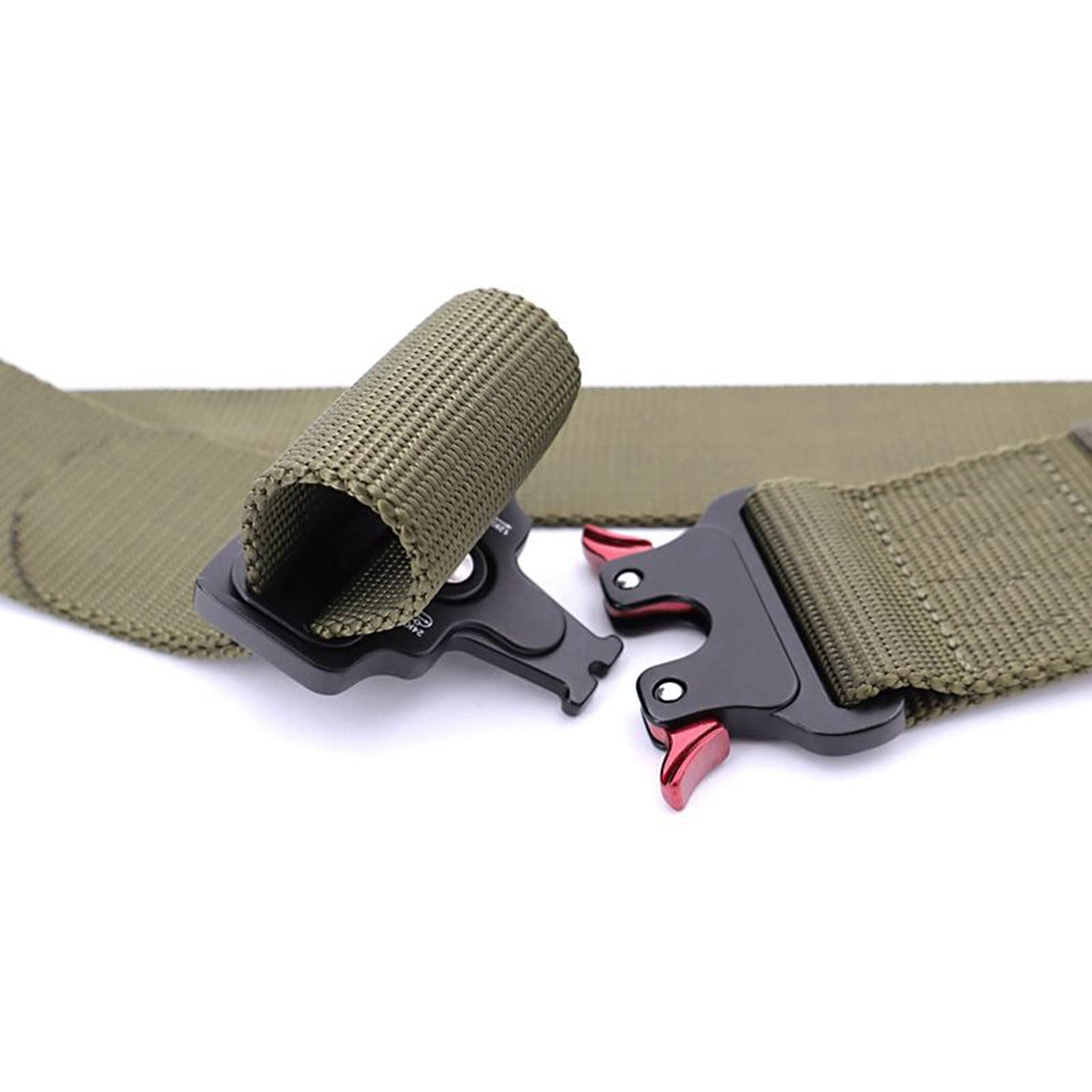 Cinturón trenzado elástico, Cinturón táctico militar de nailon (125-145 cm, multicolor)