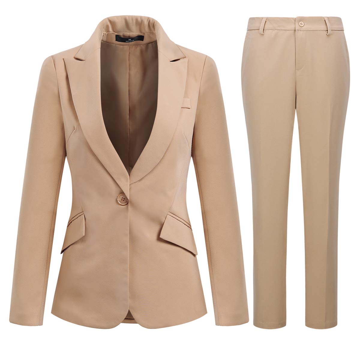 YYNUDA Tailleur Femme 2 Pièces Formel Blazer Ensemble Pantalon Elegant Slim Veste avec Jupe Poches Business