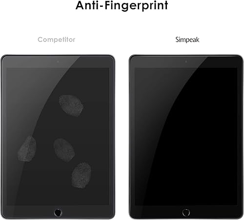 Miniatura 2 de Simpeak 2 protectores de pantalla compatibles con iPad 10.2 (modelo 202120202019, 987 generación), vidrio templado HD premium completo sin burbujas