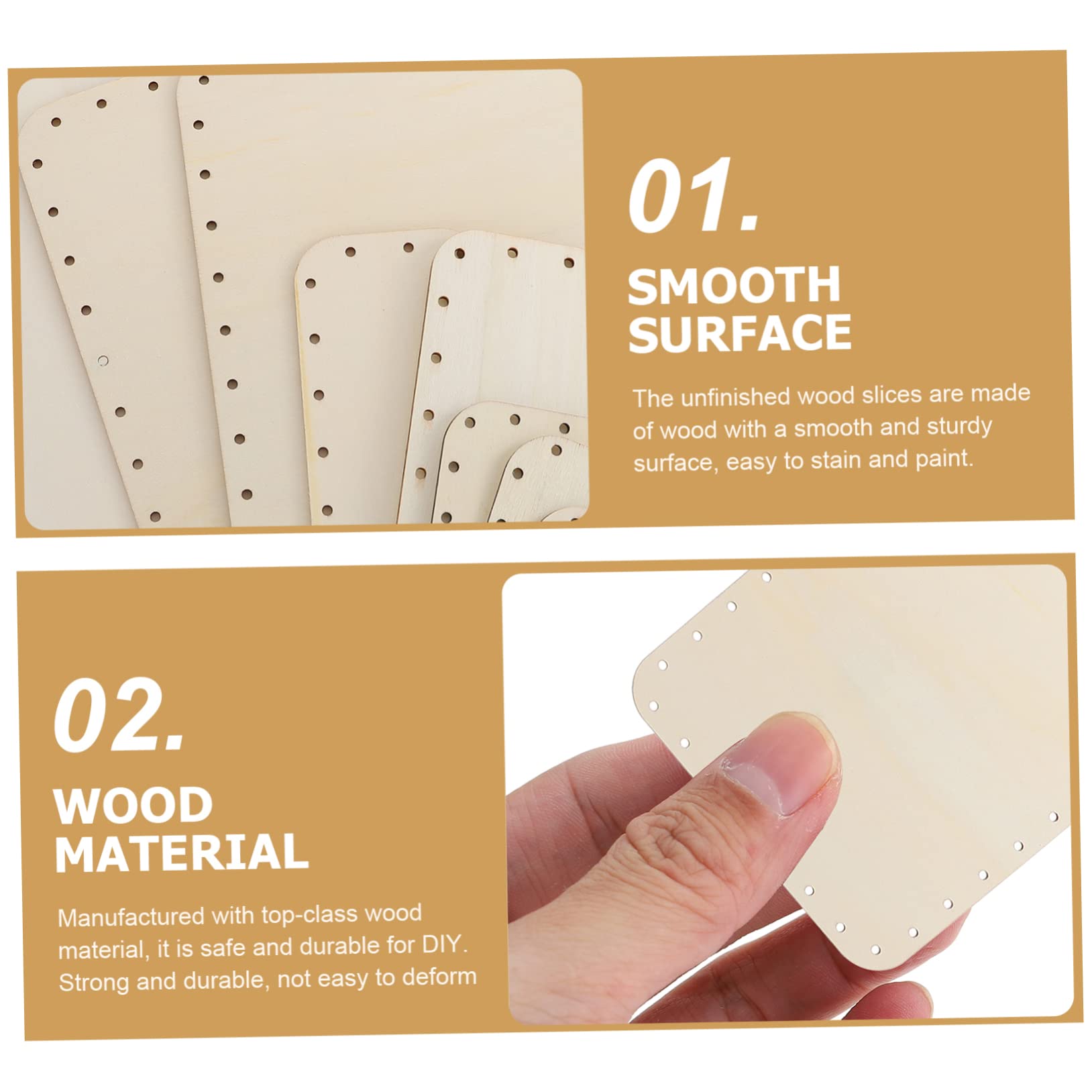 Adornos de Madera para Pared, 9 Piezas, Mezcla de 5 Estilos