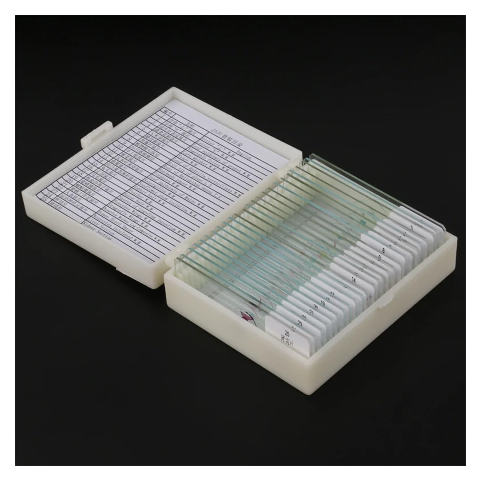 Diversi Tipi di vetrini for microscopio Biologico preparati for Lo Studio 'educazione alle scienze biologiche degli Studenti(50pcs)