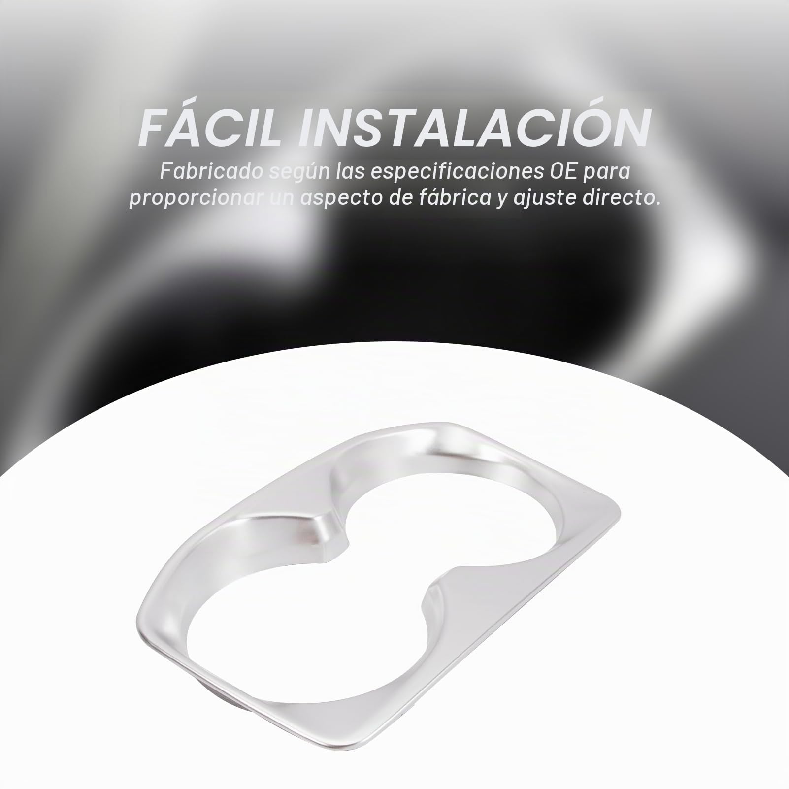 Interior Borde Decorativo Accesorios Interiores de Auto (Plata) para Portavasos ABS Mate para PG 3008 GT / 5008 2017-2022