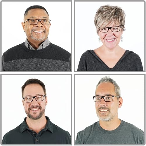 Miniatura 4 de Clic Lentes de lectura magnéticos con bloqueo de luz azul, lectores de computadora con patillas ajustables, ejecutivo (M-XL)