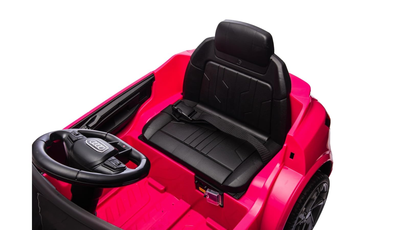 TOYSCAR Auto Macchina Elettrica per Bambini 12V Audi SQ8 e-Tron Sedile Pelle con TAPPETINI Telecomando Cintura di Sicurezza Porte Apribili (Rosa)