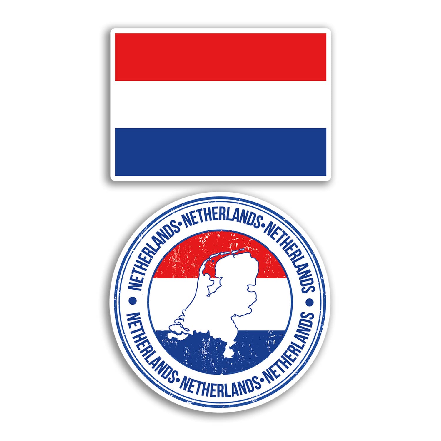 Dv Design Multi 2 X 10Cm Wide Netherlands Vinyl Stickers - Dutch Holland Suitcase Flag Map Scrapbook Design Holiday Adventure Travel Gift #78646