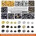 Snap Buttons and Leather Rivets, Anezus 120 Set Leather Snap Fasteners Kit and 240 Sets Leather Rivets with Setting Tools for Leather Craft Repairs Decoration