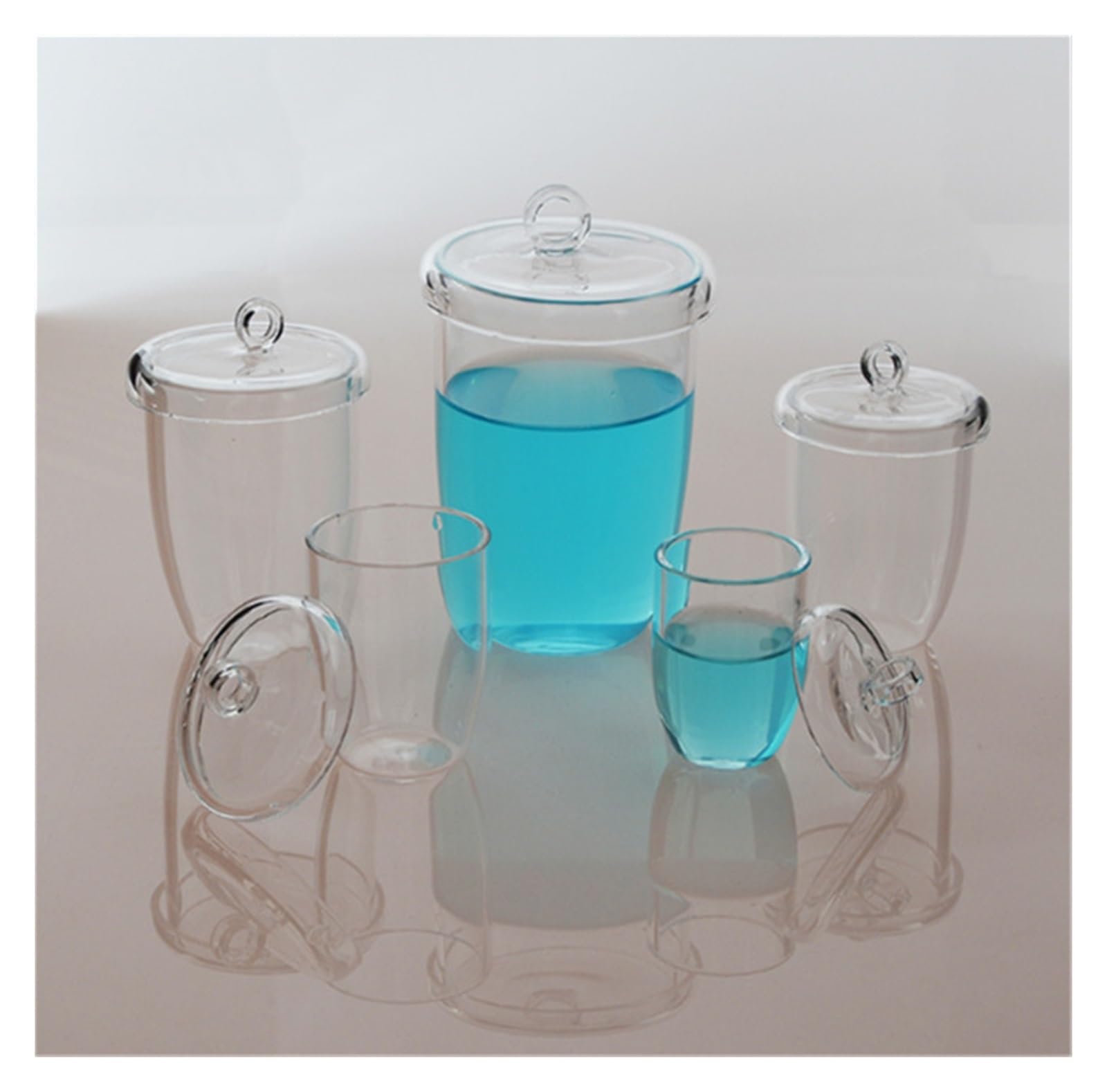 YYJzsw Crisoles De Cuarzo De Fusión Transparente De 10 Ml Con Tapa