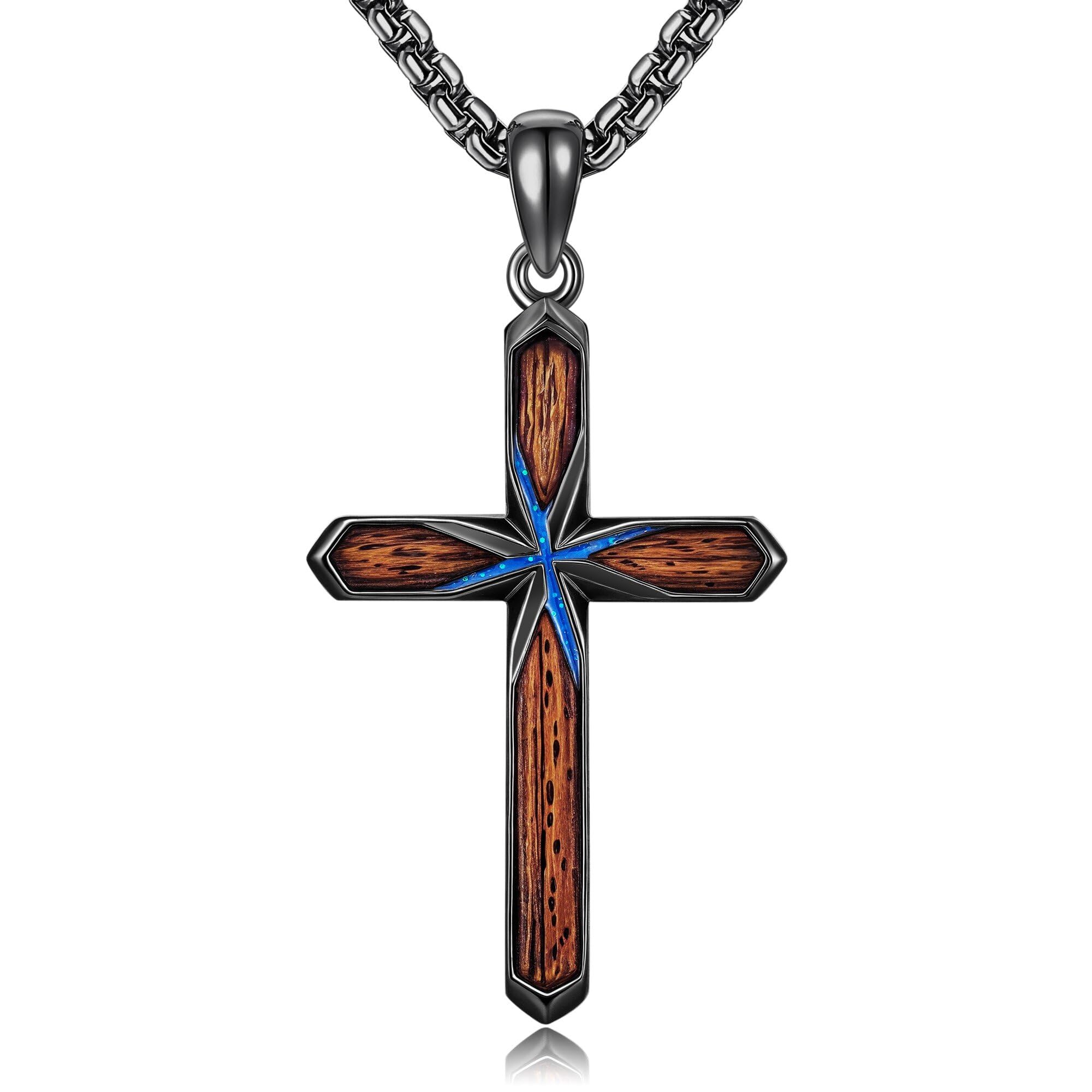 YAFEINI Regali per battesimo in argento 925 Virgen De Guadalupe/mani in preghiera/San Cristoforo ciondolo collana gioielli cristiani regali cresima, 22 inches (with extender), Argento sterling, Non