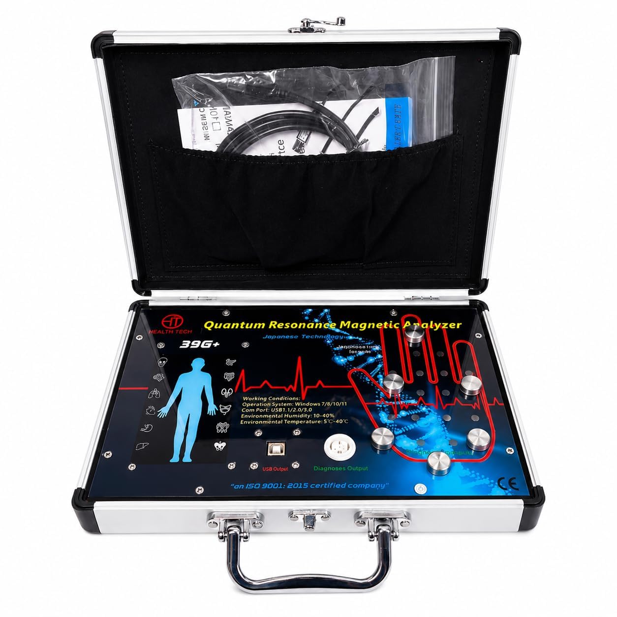 Quantum Resonance Magnetic Body Analyzer Machine, 2-in-1 with 51 Test Reports, 60s Full Body Checkup, Japanese 32th Generation, Brown-image-38