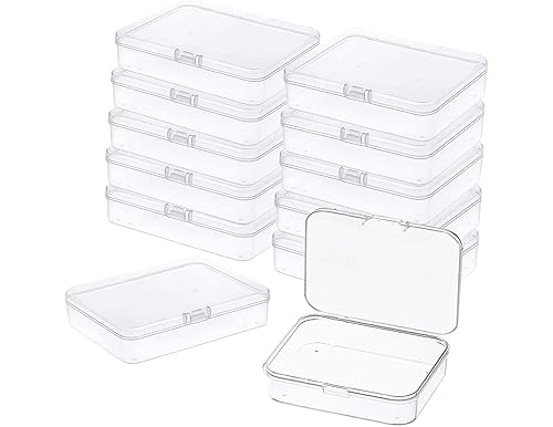 Amazing 6 Pack Clear Crayon Plastic Storage Containers with Snap Closure