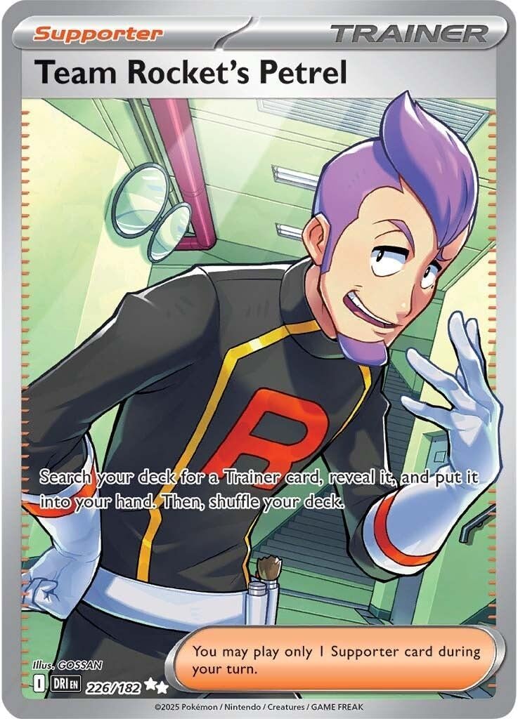 Pokemon - Team Rocket’s Petrel 226/182 – Destined Rivals – Full Art – Ultra Rare – Foil Pokemon Card