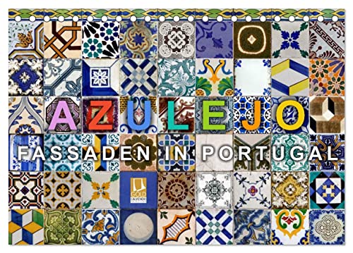 Azulejo-Fassaden in Portugal (Tischkalender 2024 DIN A5 quer), CALVENDO Monatskalender