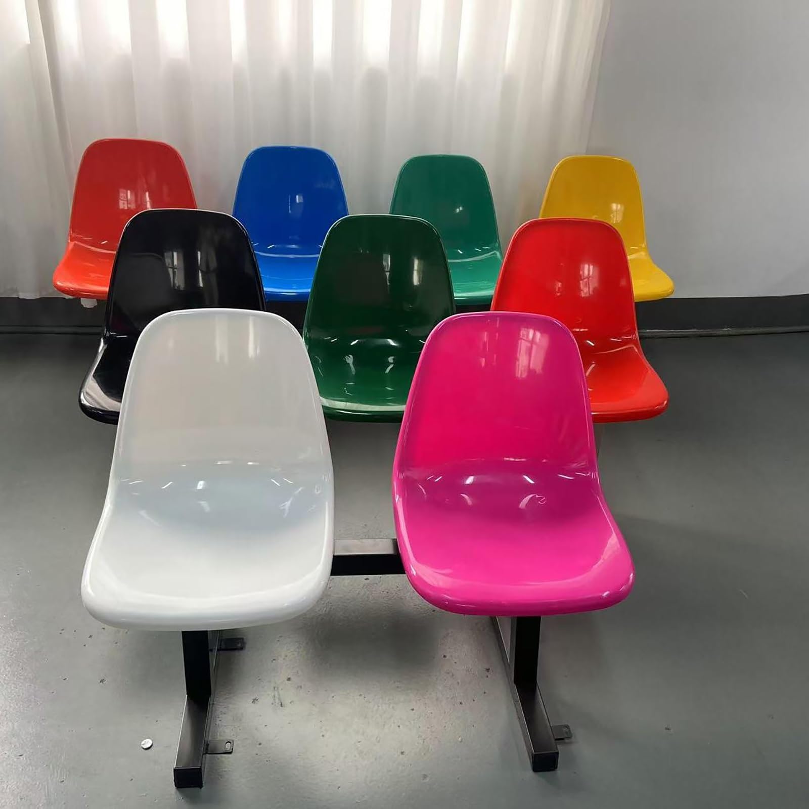 Generisch Empfangsbank, 3-Sitzer-Kunststoffdesign für Büro, Flughafen, Krankenhaus, Bank, Salon, Friseursalon und Wartebereich