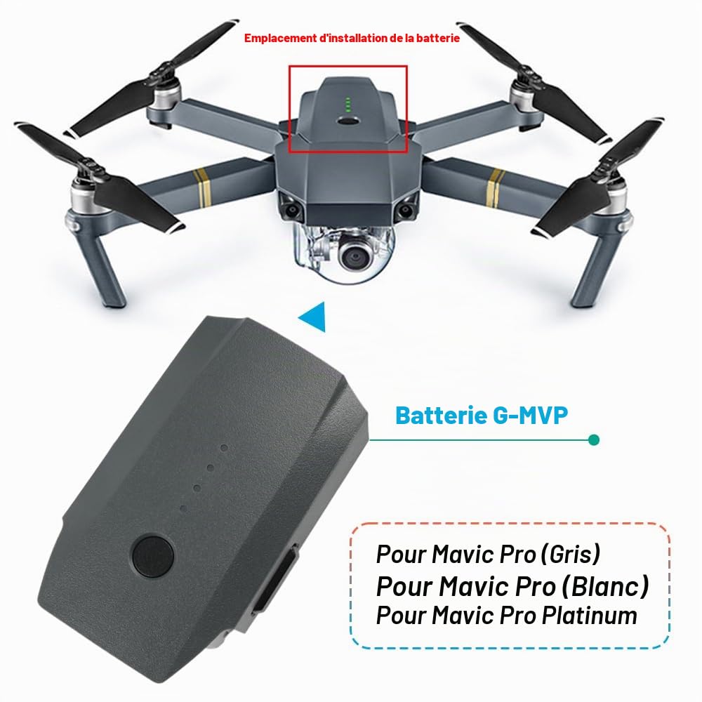 Mavic Pro Intelligent Flight Batterie 3833 mAh 11,4 V pour DJI