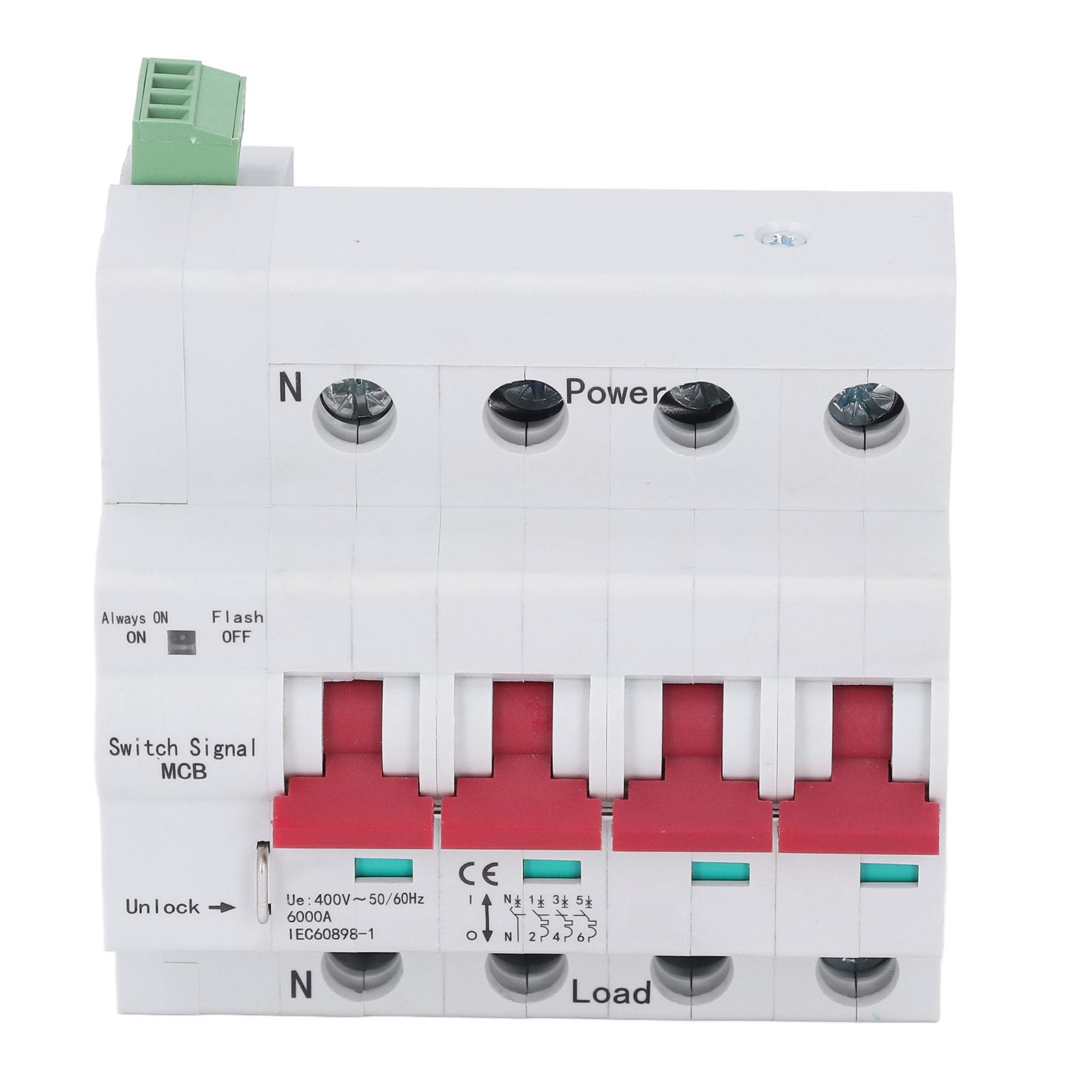 Aramox Mały Wyłącznik Automatyczny 4P Smart Disconnect Switch AC400V 100A