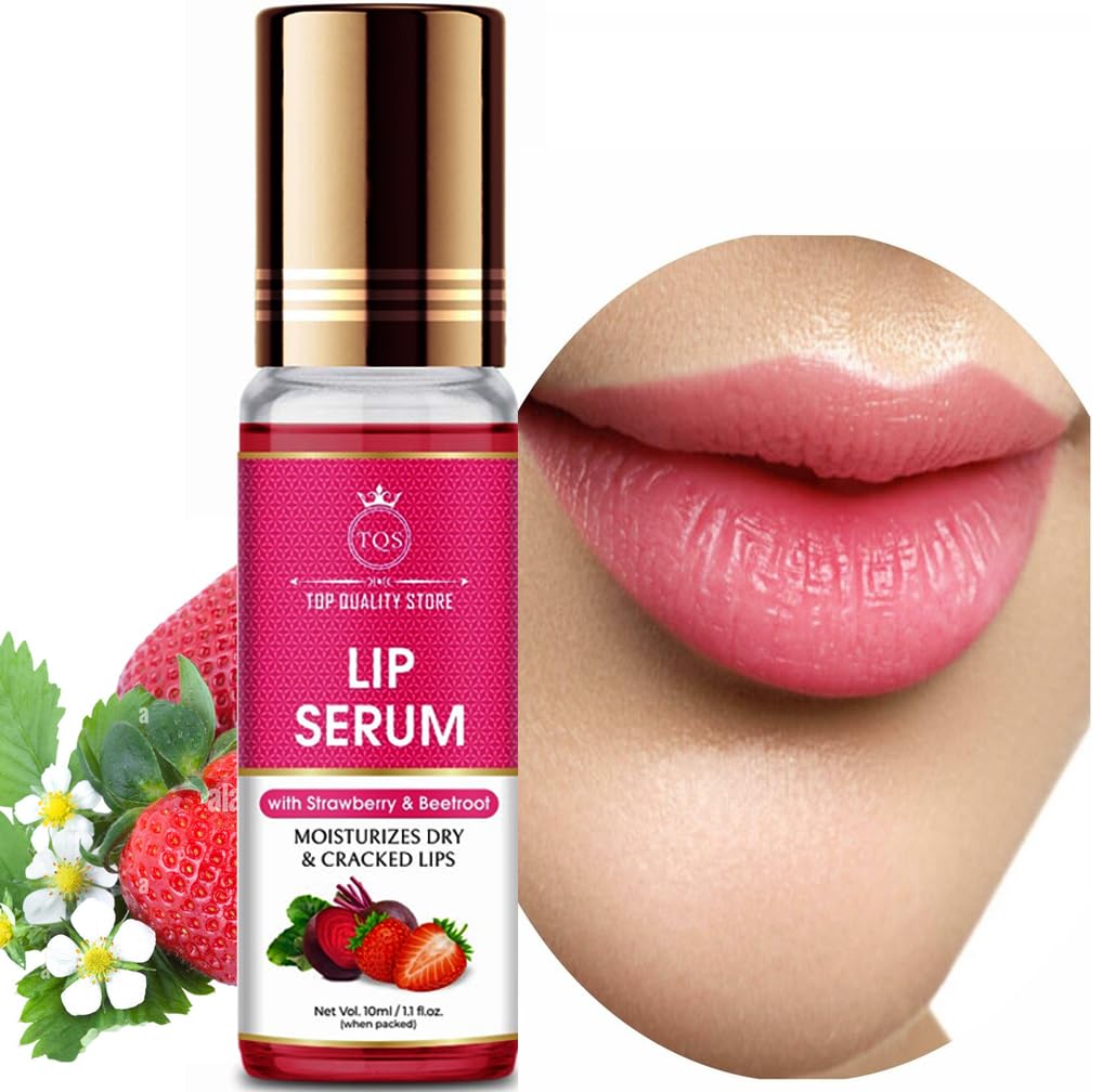 Strawberry Lip Brightening & Hydrating Serum Reduces Dark Patches, Pigmentation Lip Brightening & Hydrating Lip Roll On 10Ml Serum-image-5