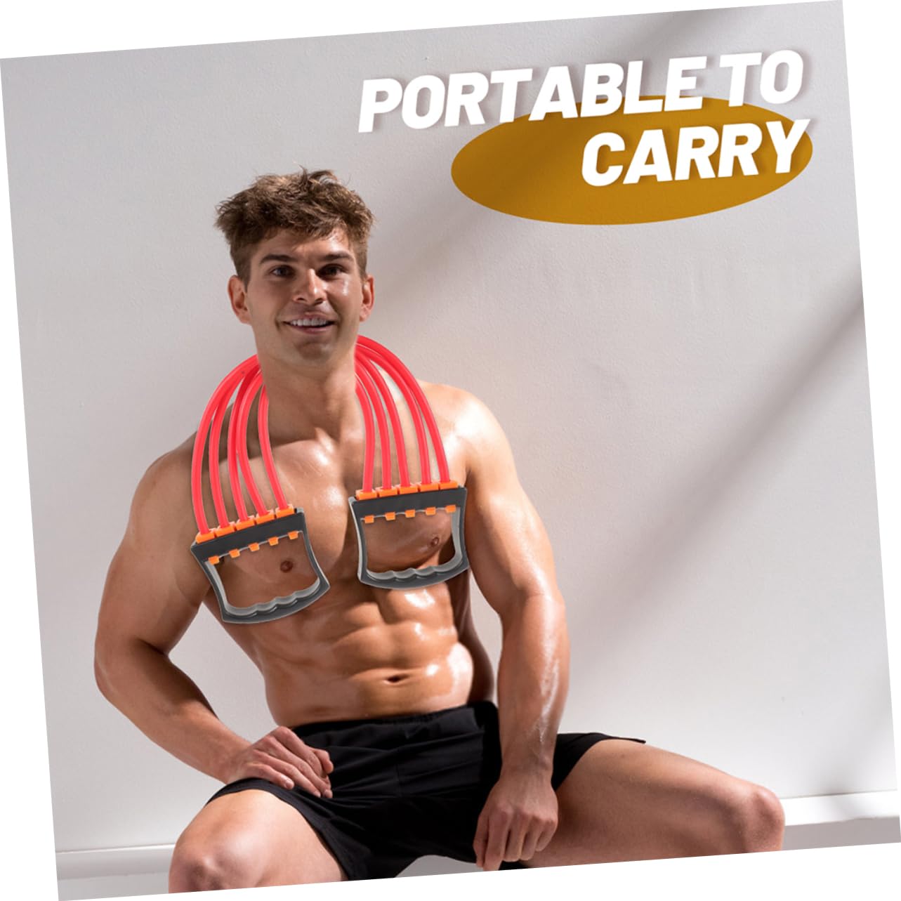 Fascia Elastica di Resistenza 2 Pezzi Tpe per Esercizi Fitness | Struttura Stabile, Installazione Semplice, Uso per Bicipiti e Tricipiti, Pratica in Movimento