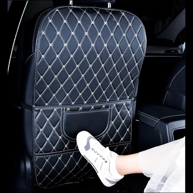 2 Pezzi Proteggi Sedile Auto Bambini Posteriore per Nissan Pathfinder Magnite Terra, Universale Copri Schienale Auto Anticalcio E AntiGraffio Portaoggetti Sedile Auto,Long