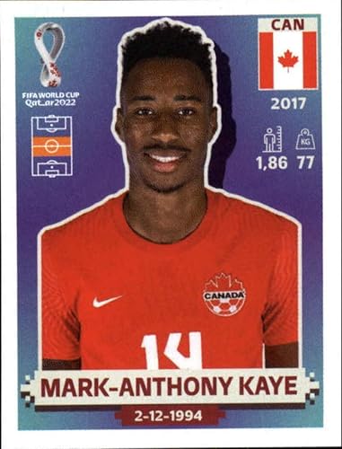 2022 Panini World Cup Qatar Sticker #CAN15 Mark-Anthony Kaye Group F Canada Mini Sticker Trading Card
