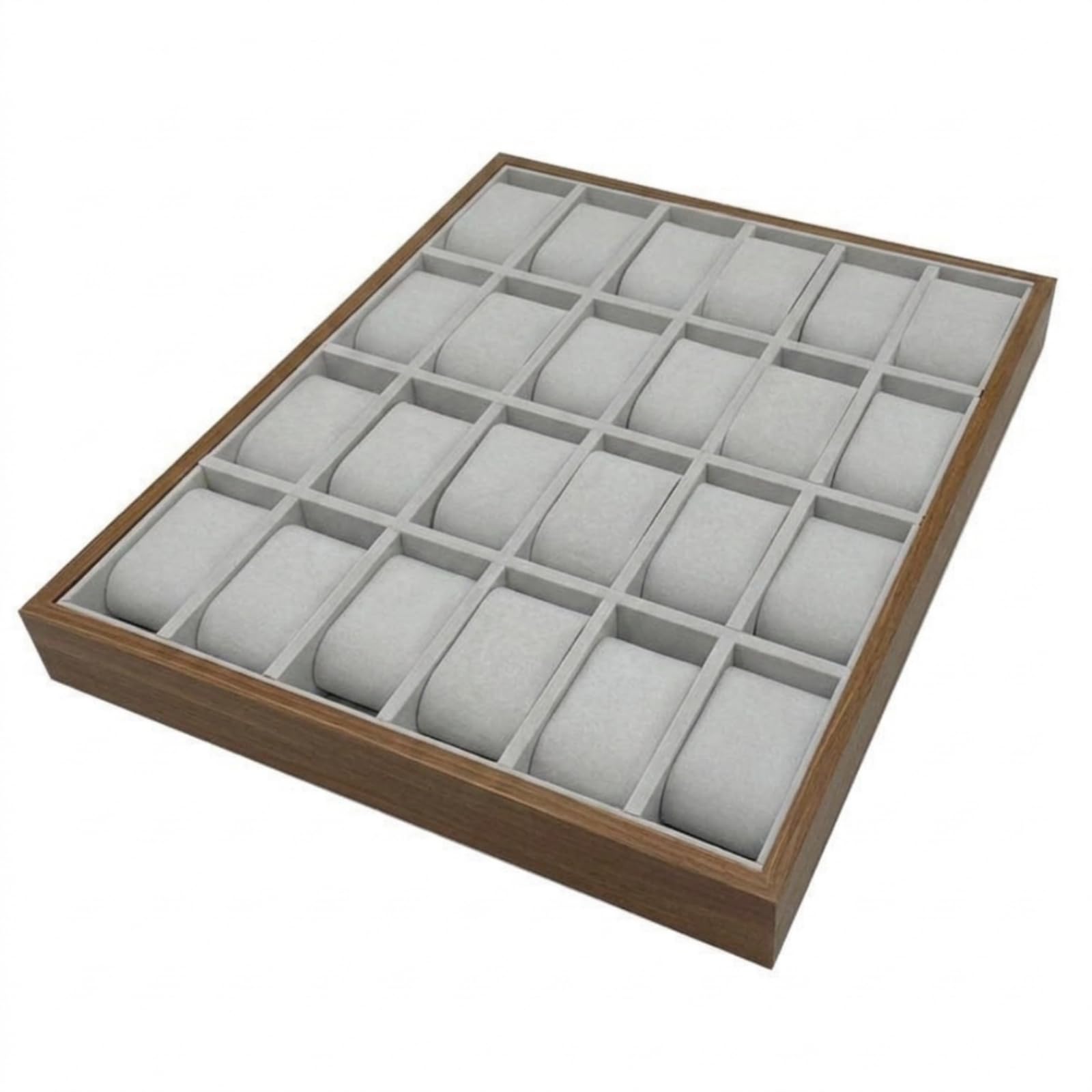 Vassoio Porta Orologi Scatola Orologi Espositore Orologi Organizer Orologi con Coperchio Trasparente per Collezione Separati Imbottiti Antigraffio in, 24 Scomparti