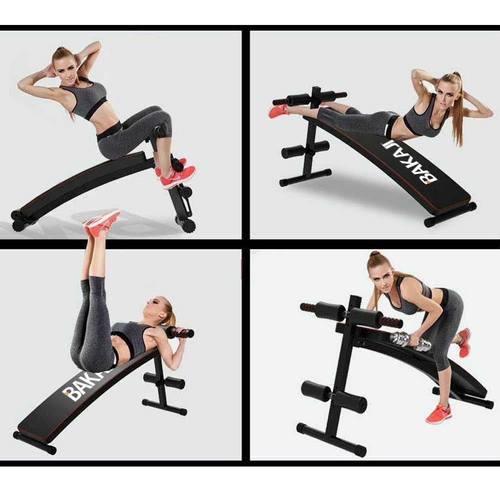 Panca Attrezzo Allenamento Addominali Pieghevole Altezza Regolabile Rivestimento Imbottito in Eco Pelle Esercizi Palestra Fitness da Casa (130 x 45 x 61 cm)