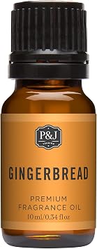 P&J Trading Fragrance Oil for Diffusers for Home - Gingerbread 10ml Fragrance Scents for Candle Making - Soap Making Supplies & Car Diffuser Scents