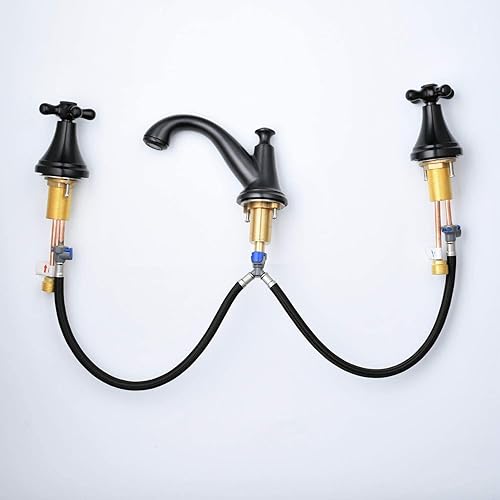 Miniatura 4 de Pieza de repuesto manguera de conexión rápida para bañera llenadora de baño, lavabo de 3 agujeros, lavabo, lavabo, lavabo, grifo de doble manija,