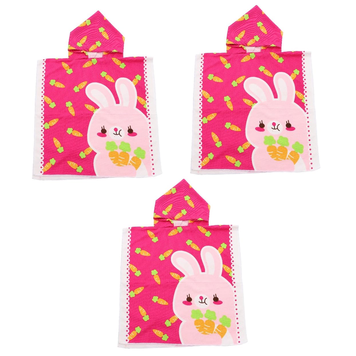 Cabilock 3 Pièces Peignoir pour Enfants Cape Serviette Peignoir De Bain Piscine Cape De Bain À Capuche Peignoirs De Bain pour De Toilette Peignoir À Capuche Fibre