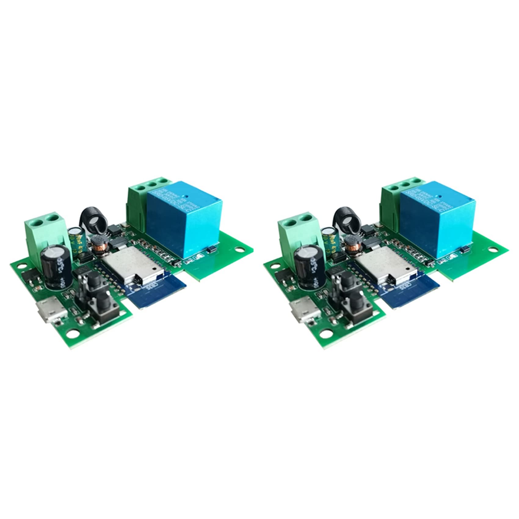 2 relés WiFi Tuya Smart Life App de 12 V, módulo de interruptor, mando a distancia, temporizador, autobloqueo, funciona con casa, control de 2 vías